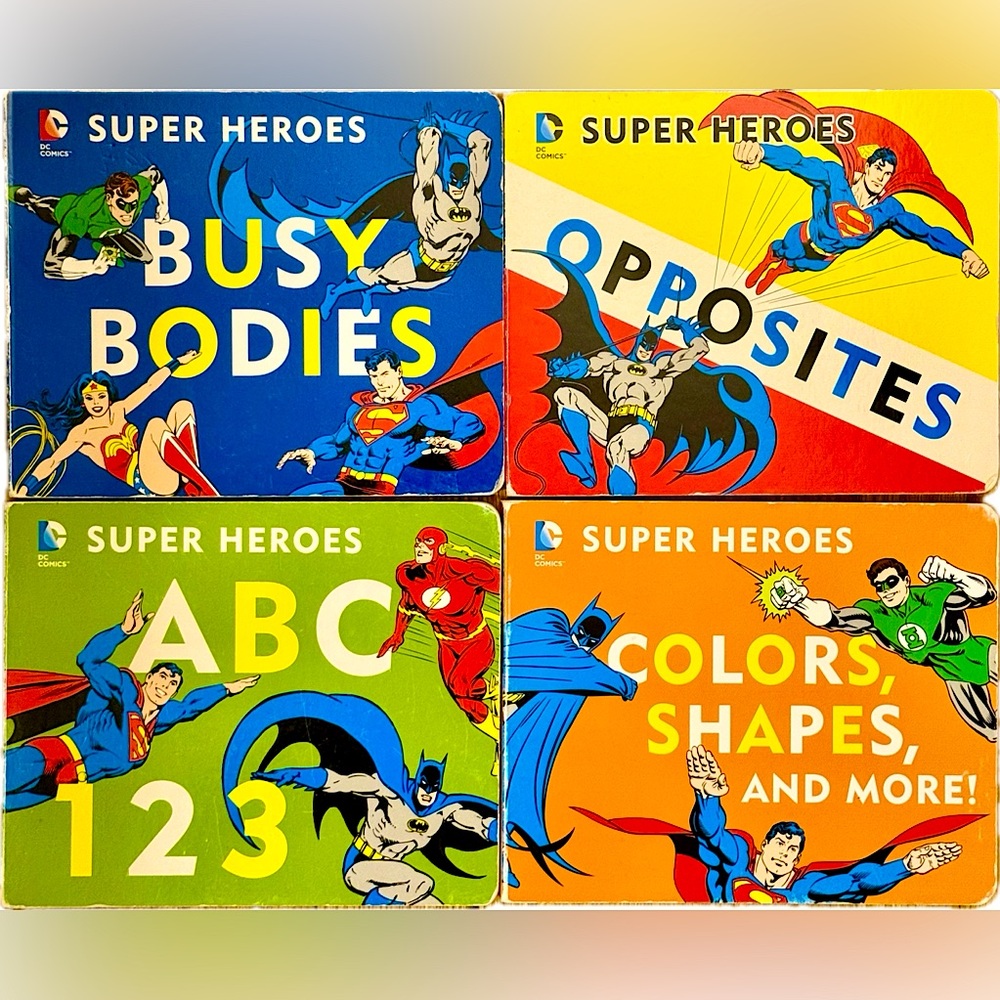 📚Super Heroes DC Comics Children’s Board Books x4